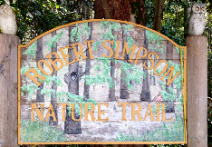 A sign for the robert simpson nature trail