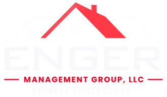 The word enger is written in red on a white background