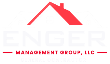 The word enger is written in red on a white background