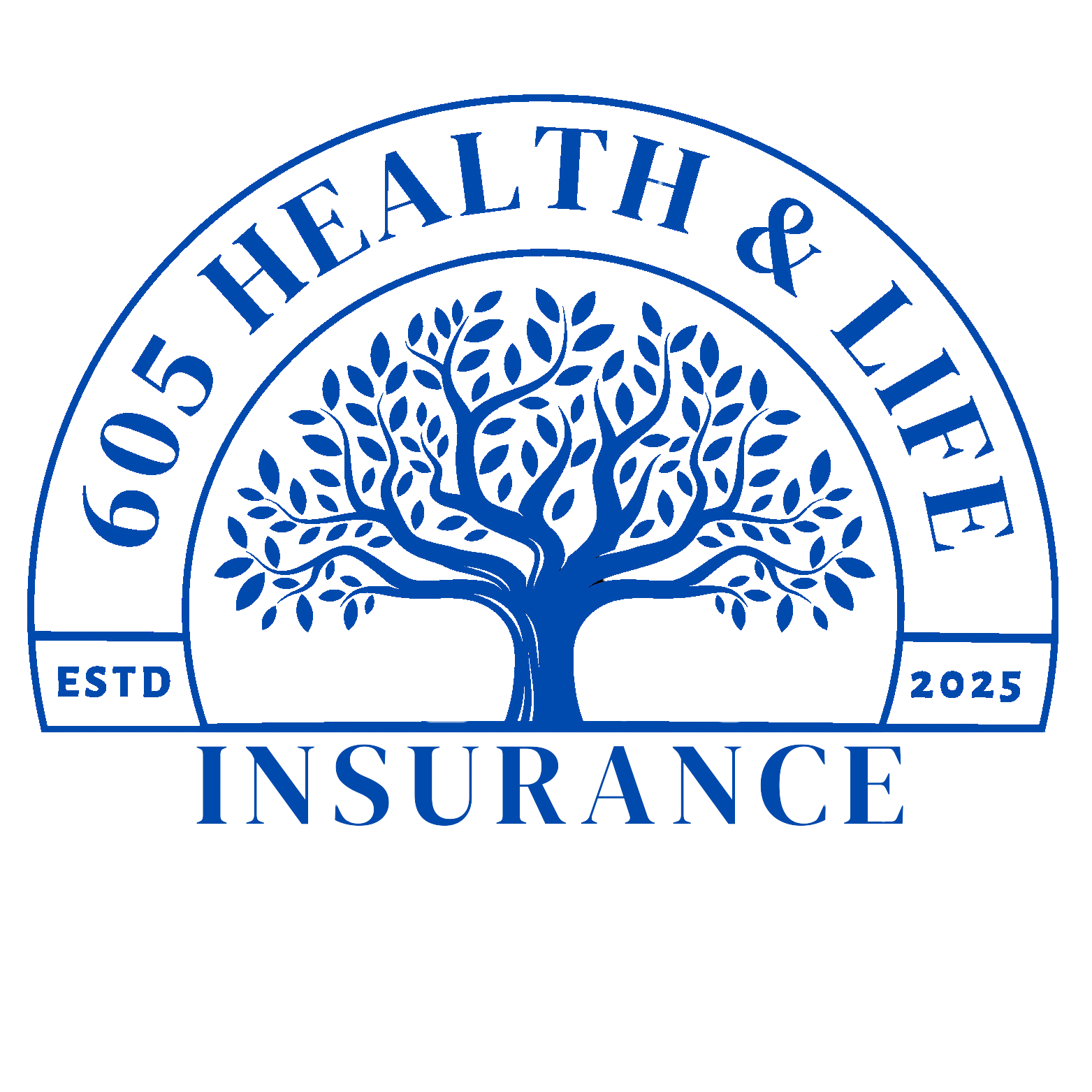 The logo for 605 health and life insurance shows a tree with leaves.