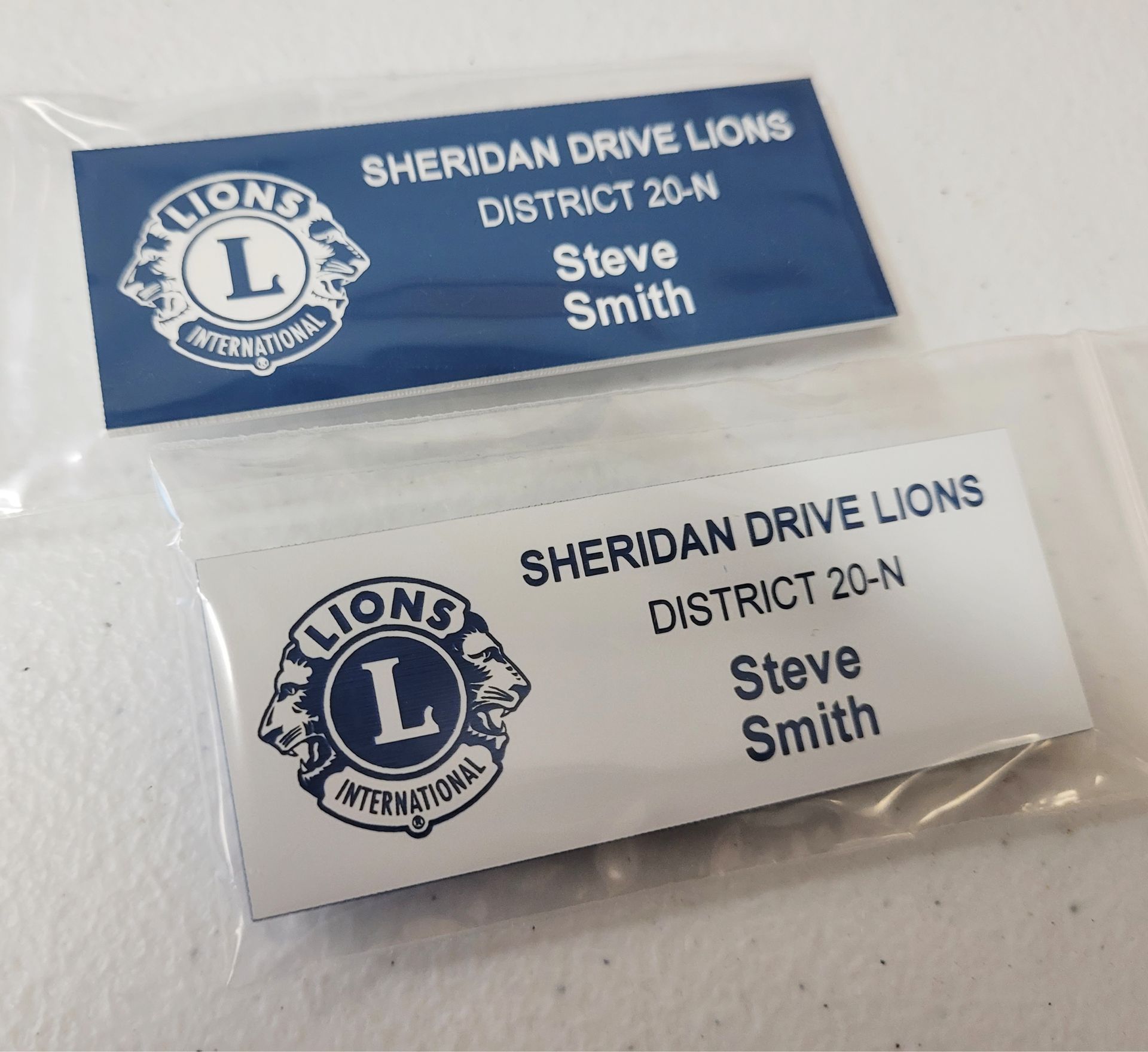 Lions Club Nametags