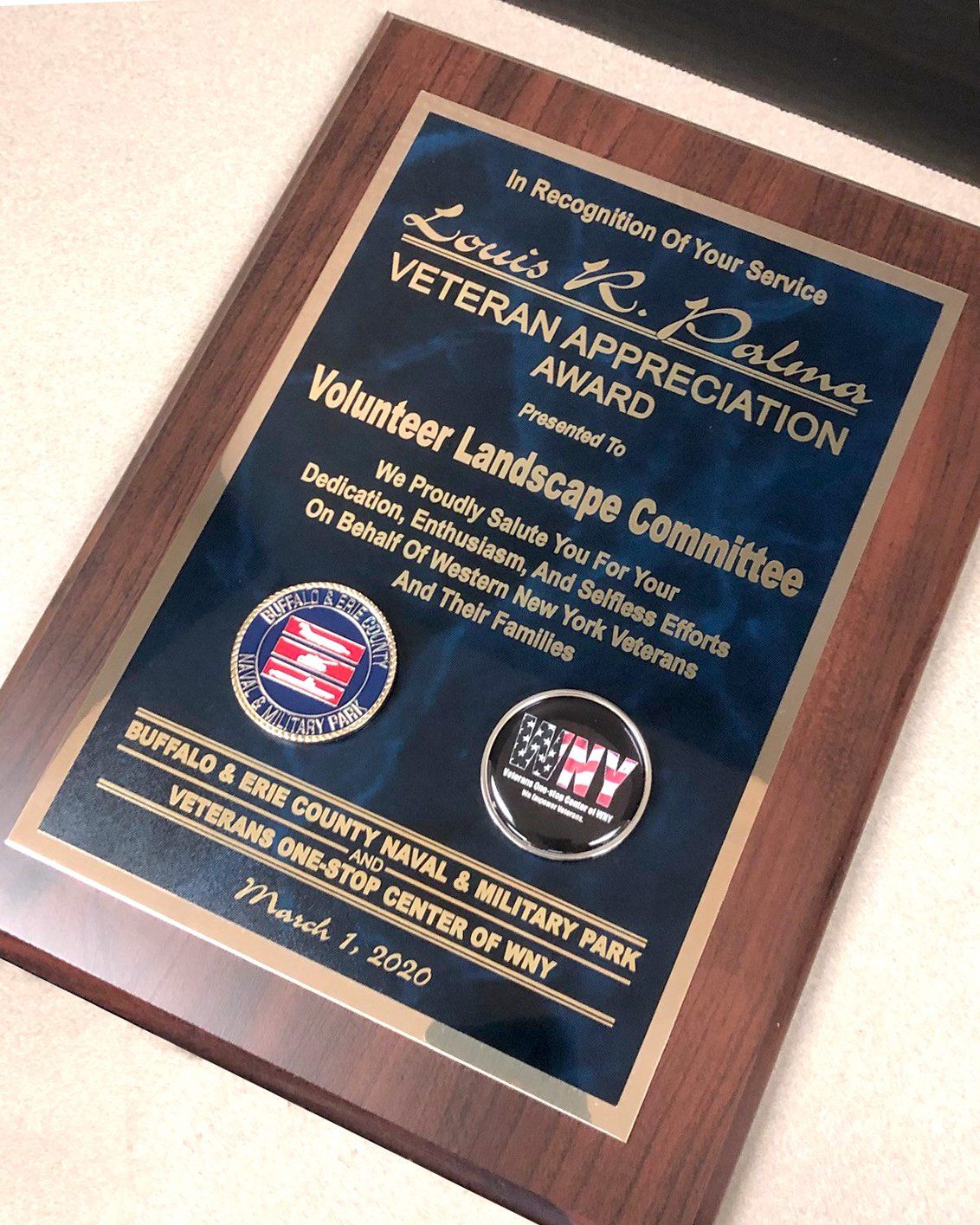 Louis R. Palma Plaque