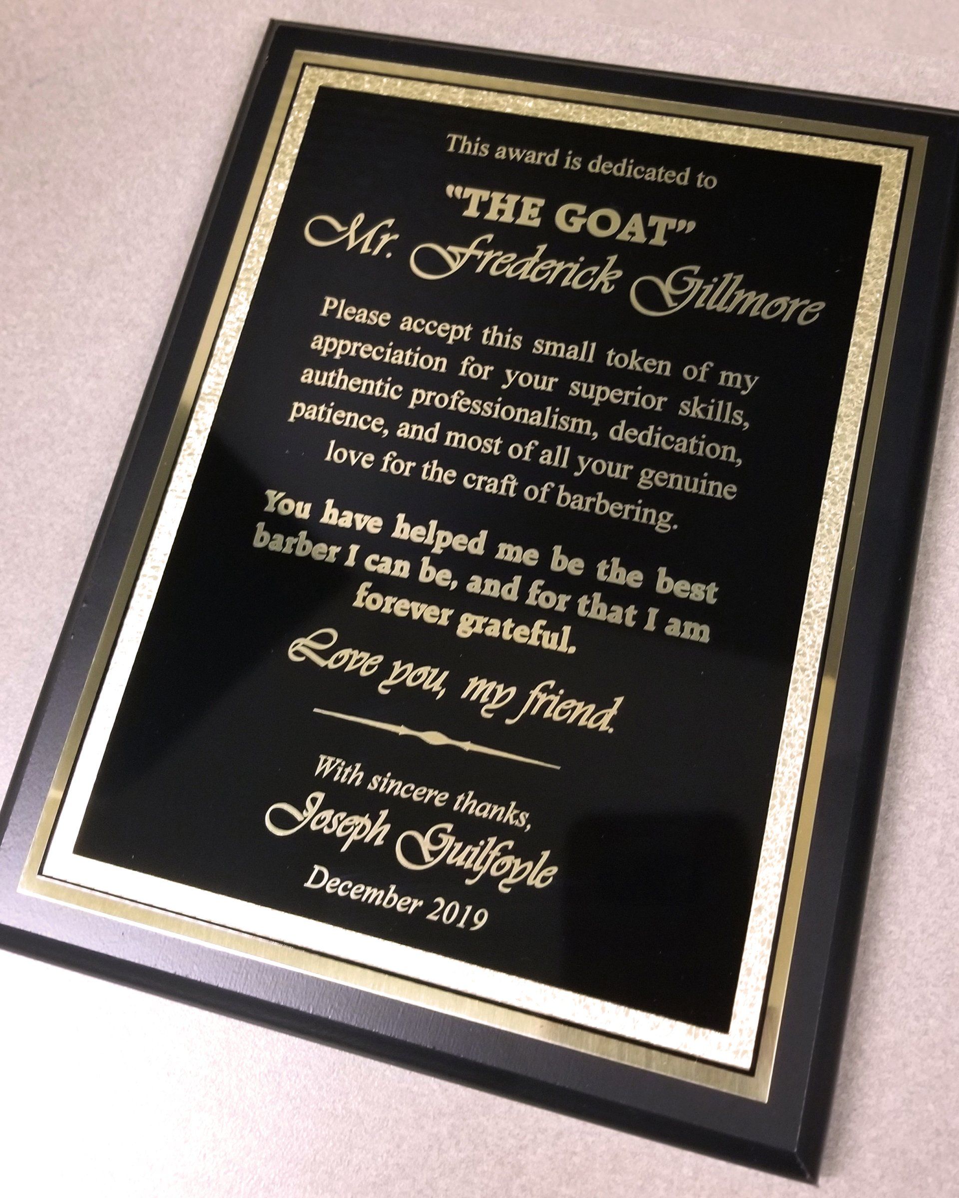 The Goat Plaque