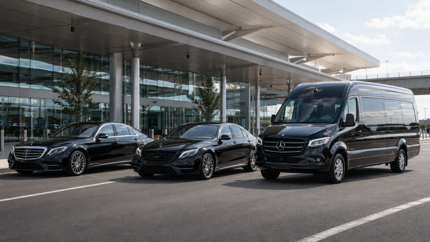 luxury sedan black car sprinter van transportation