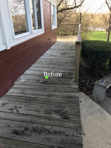 Before Deck Restoration - Restoration in Bourbonnais,IL