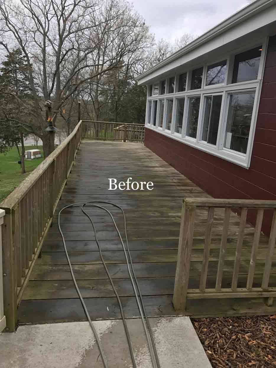 Before Deck Restoration - Restoration in Kankakee, IL