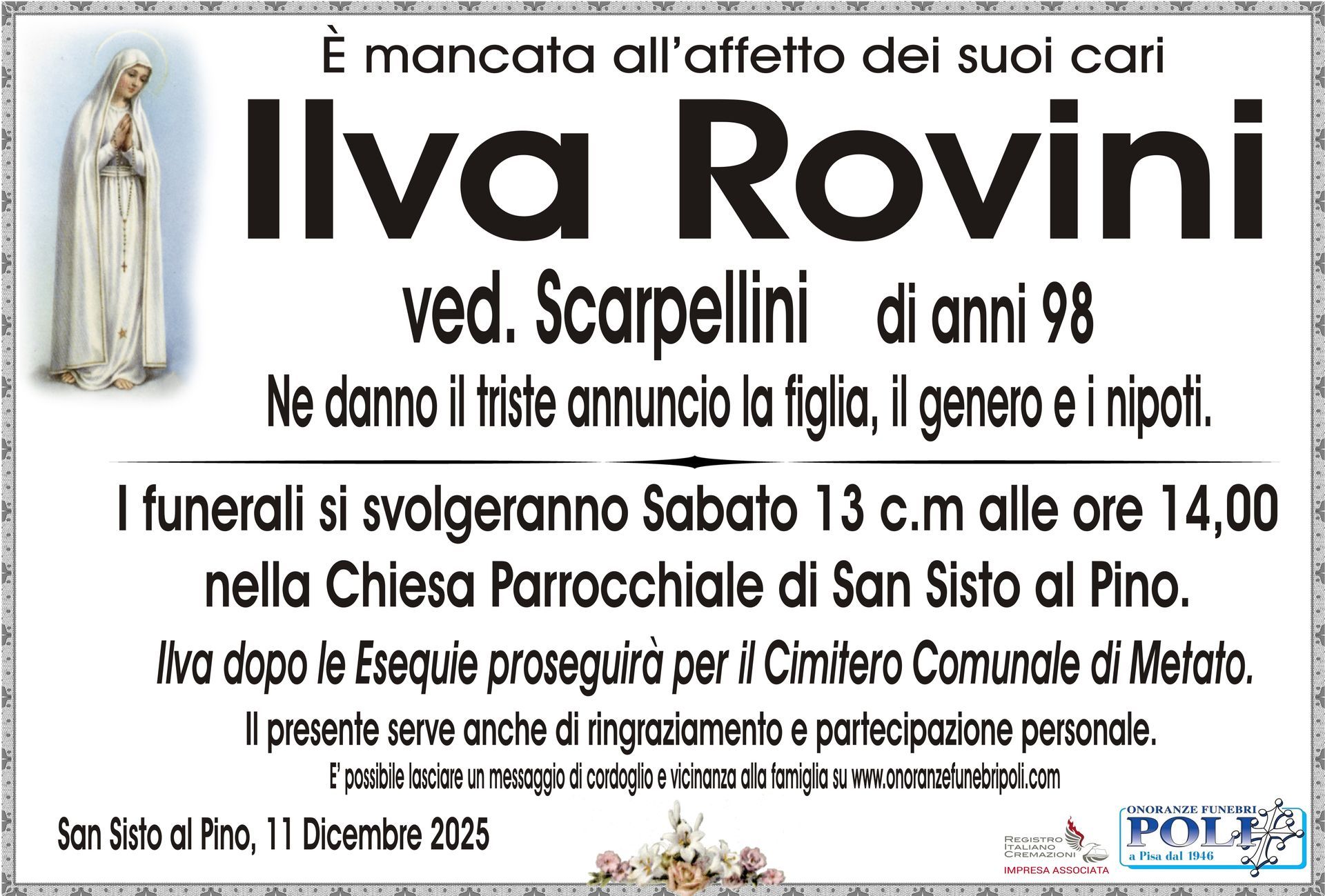 necrologio ILVA ROVINI