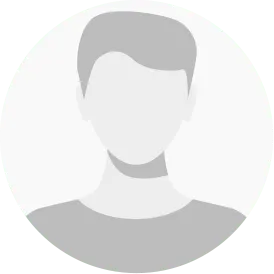 Gray silhouette of a person in a circle, head and shoulders.