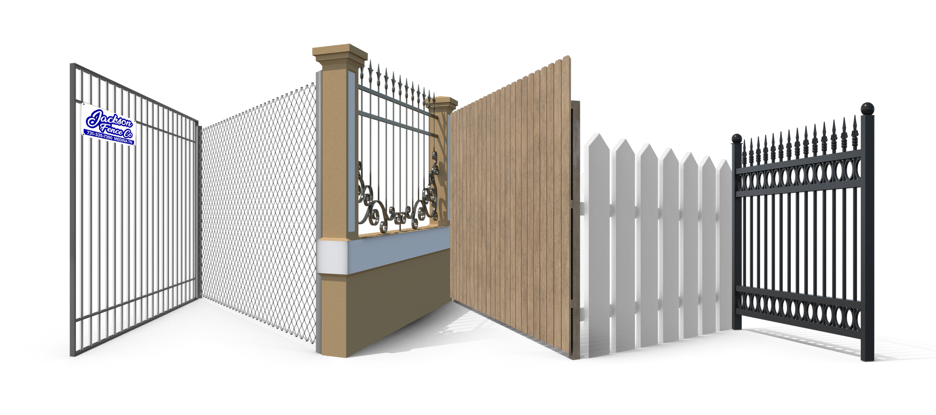 There are many different types of fences and gates.