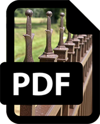 A pdf file with a picture of a fence in the background