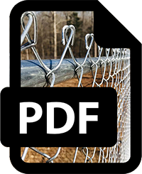 A pdf file with a picture of a chain link fence.