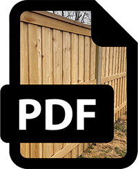 A pdf file with a picture of a wooden fence