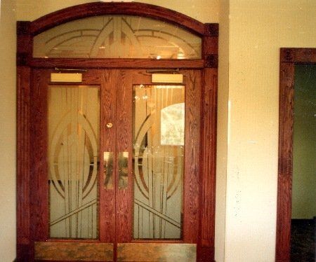 Door Made In Wood And Glass — Bettendorf, Iowa — The Glass Blast