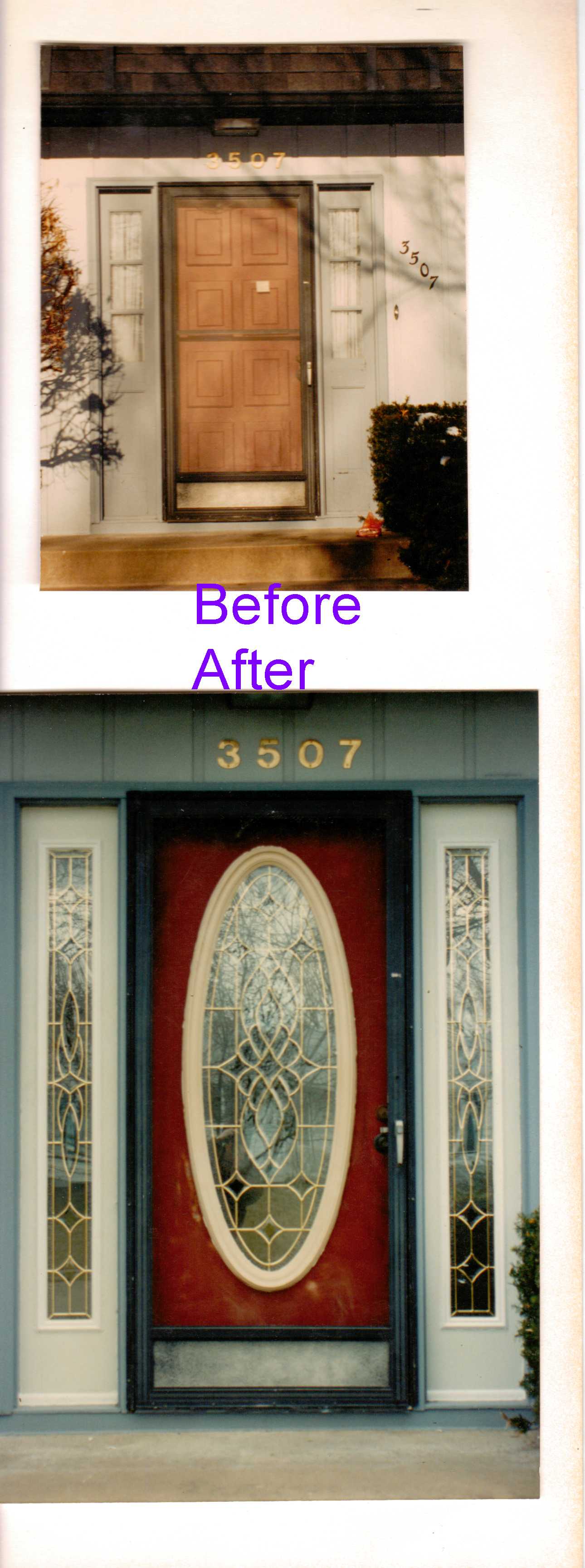 Before And After Installing Stained Glass — Bettendorf, Iowa — The Glass Blast