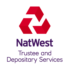 NatWest logo: Red three-part crest above the name 
