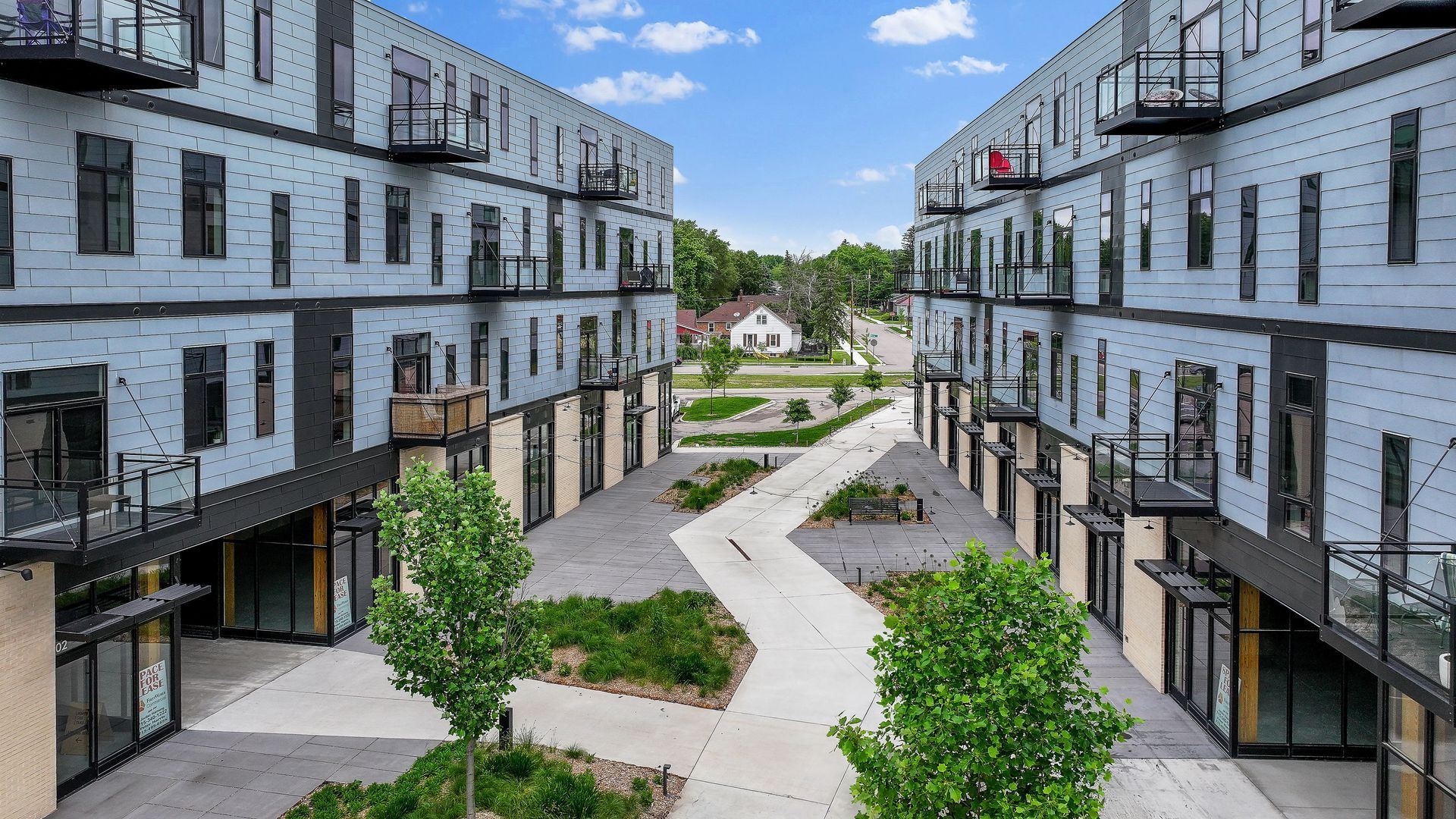 Modern apartment building in Stevens Point Wisconsin