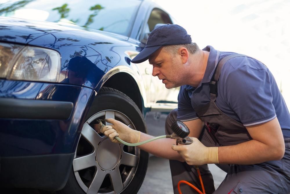 Checking The Tyre Air Pressure — Richmond Valley Tyres In Lismore, NSW