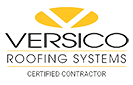 The logo for versico roofing systems is a certified contractor.