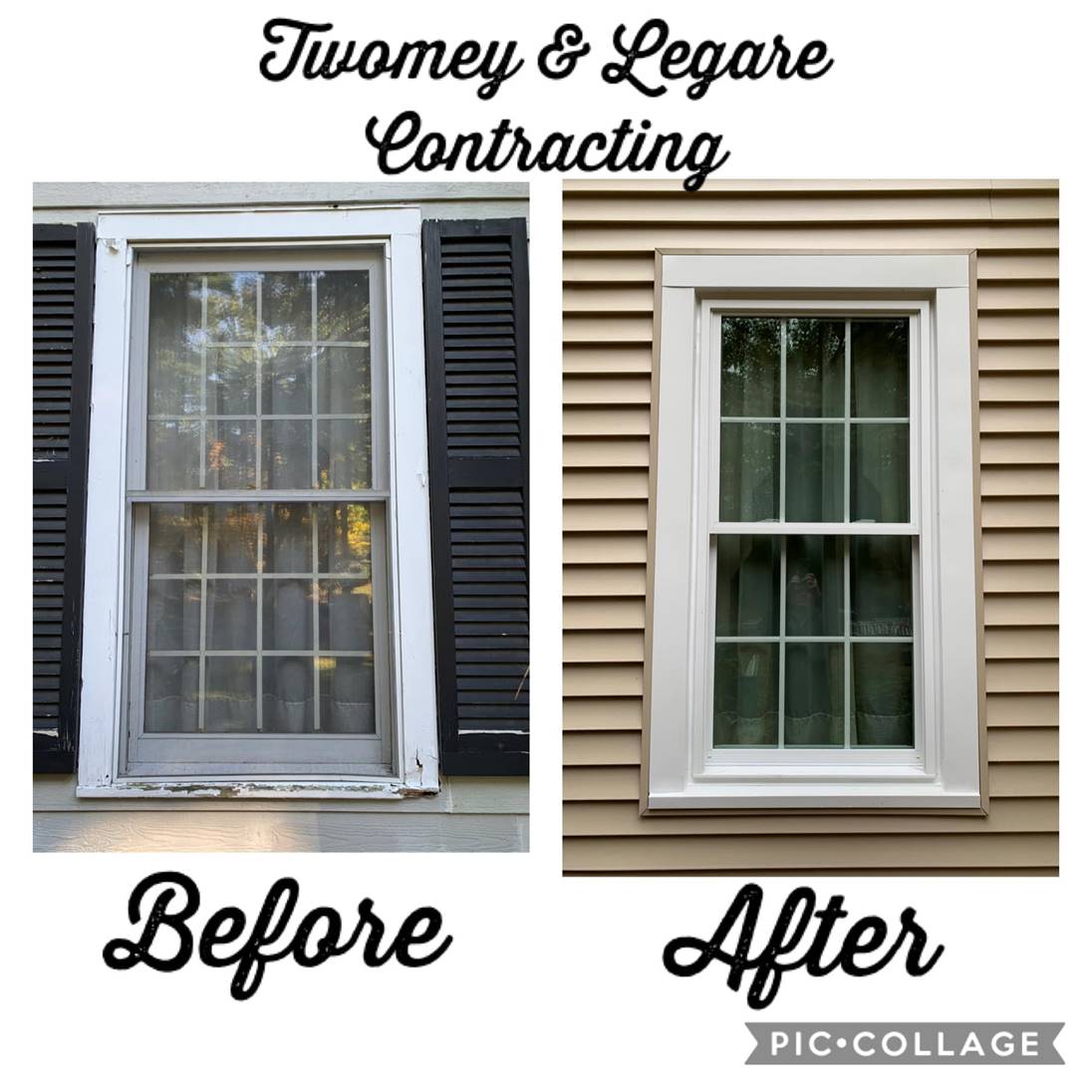 Window Replacement Before and After — North Andover, MA — Twomey & Legare Contracting Inc.