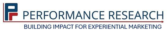 a logo for performance research building impact for experiential marketing