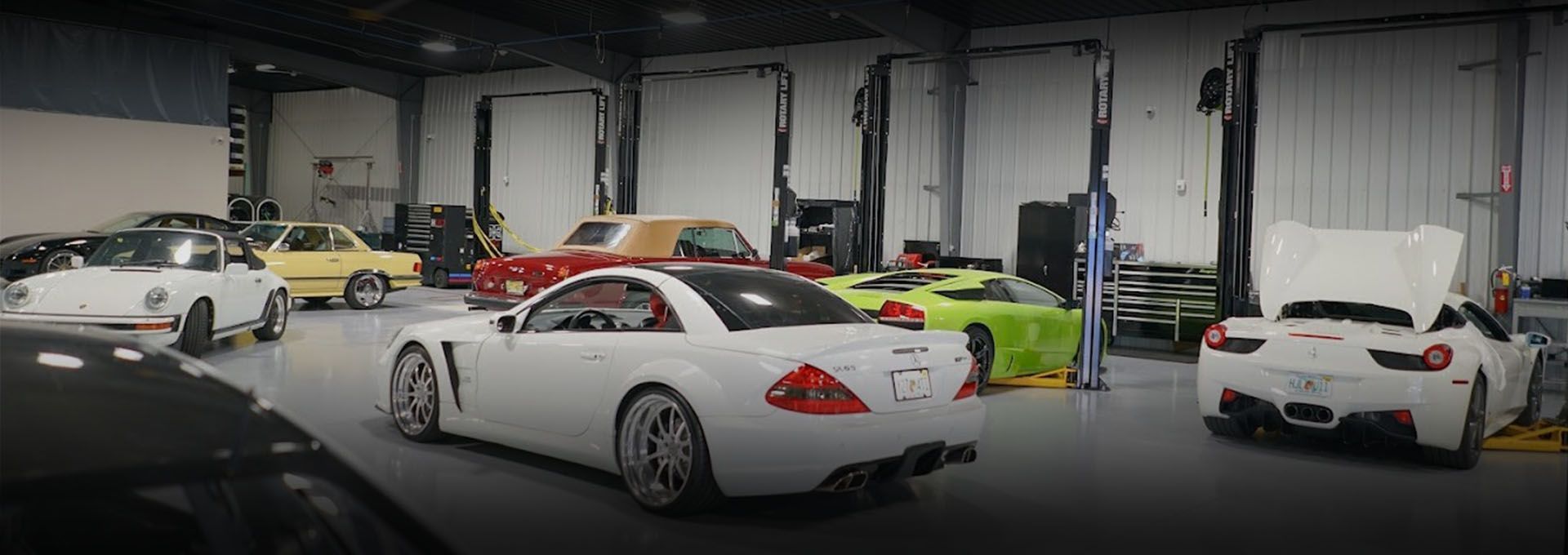 White Mercedes-Benz in SRQ Motorsports