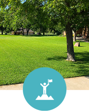 A person standing on top of a mountain holding a flag.