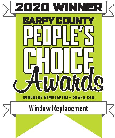 2020 winner sarpy county people's choice award for window replacement badge