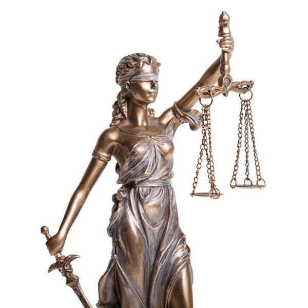 Statue Of Lady Justice — Timonium, MD — James J. Farley Attorney