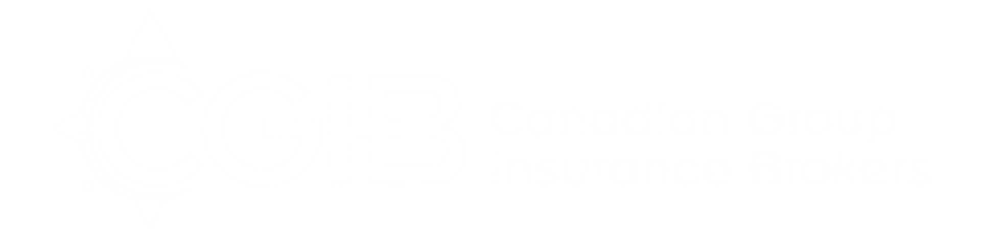 White CFIB logo. Simple lines and shapes, possibly a logo or design element.