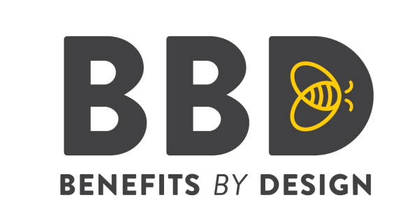 Logo for Benefits By Design: dark gray