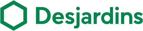 Desjardins logo: Green hexagon next to the word 