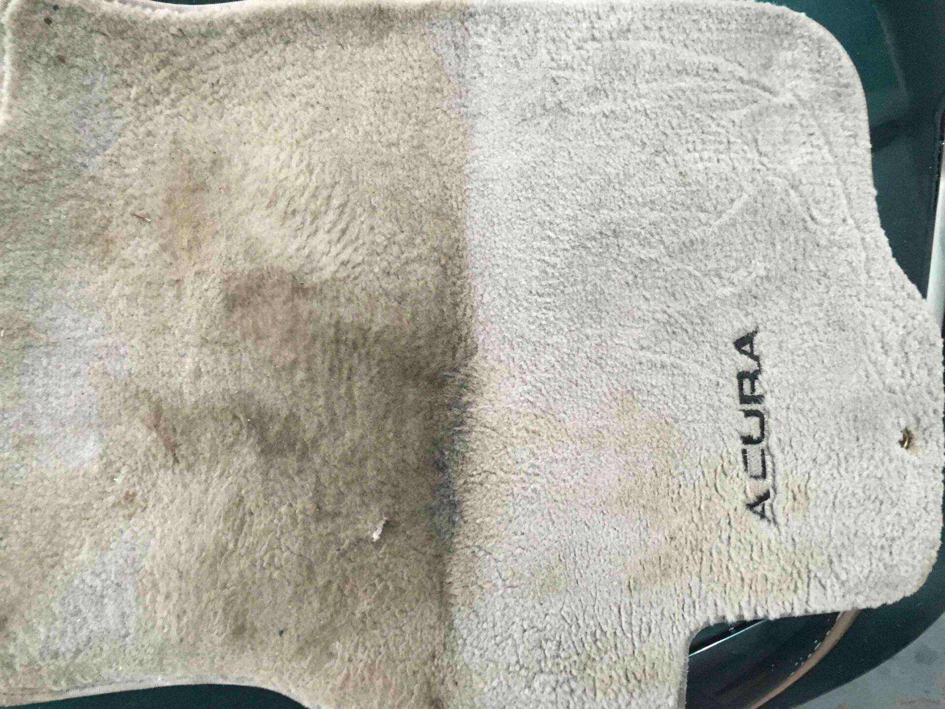 car floor mat stain