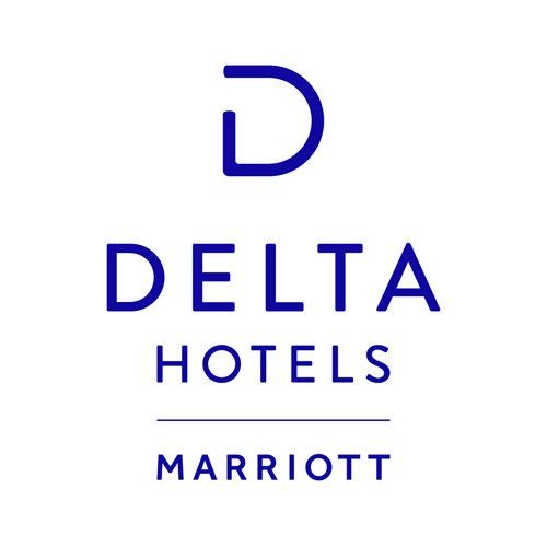 Delta hotels marriott logo on a white background