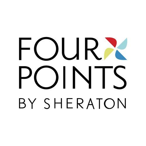 The logo for four points by sheraton is a colorful logo.