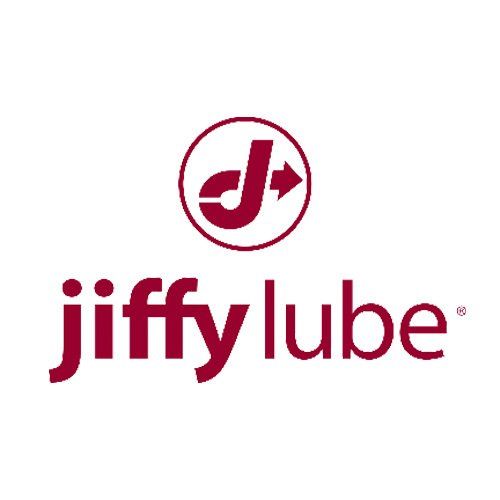 A red logo for jiffy lube with a j in a circle.