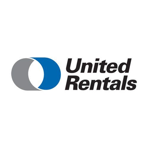 United rentals logo on a white background