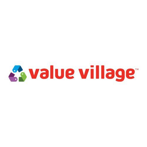 The value village logo has a recycle symbol on it.