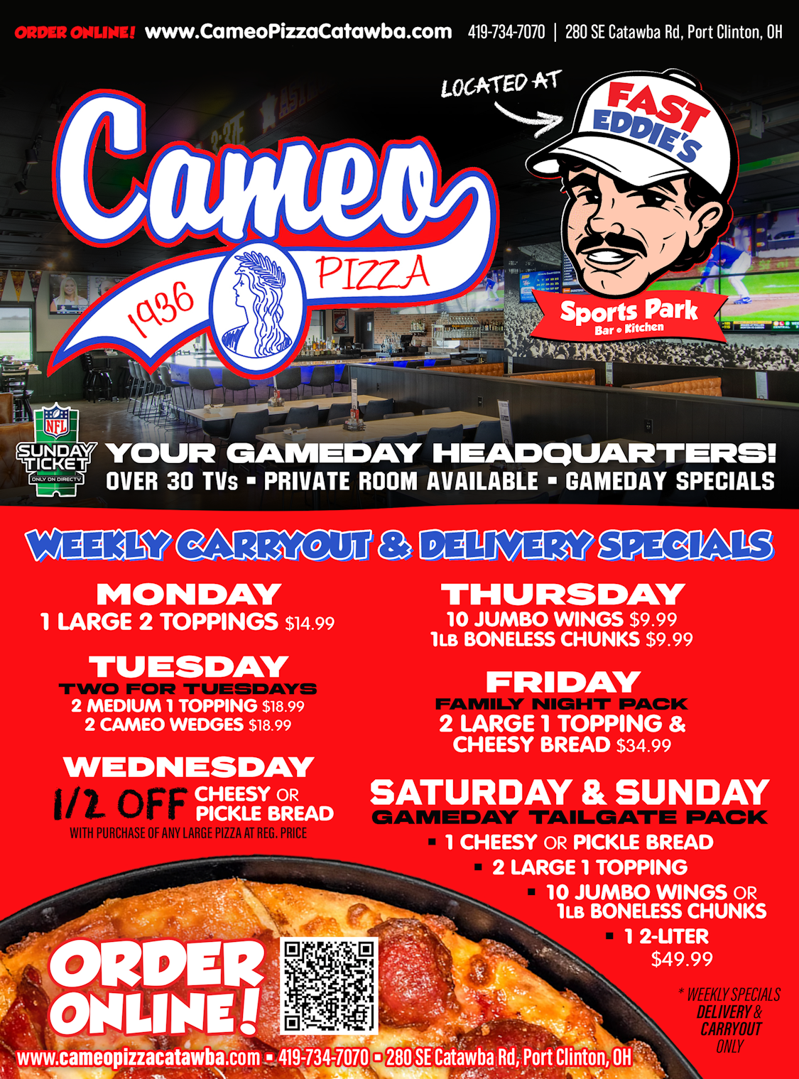 Cameo Pizza Catawba - Coupons