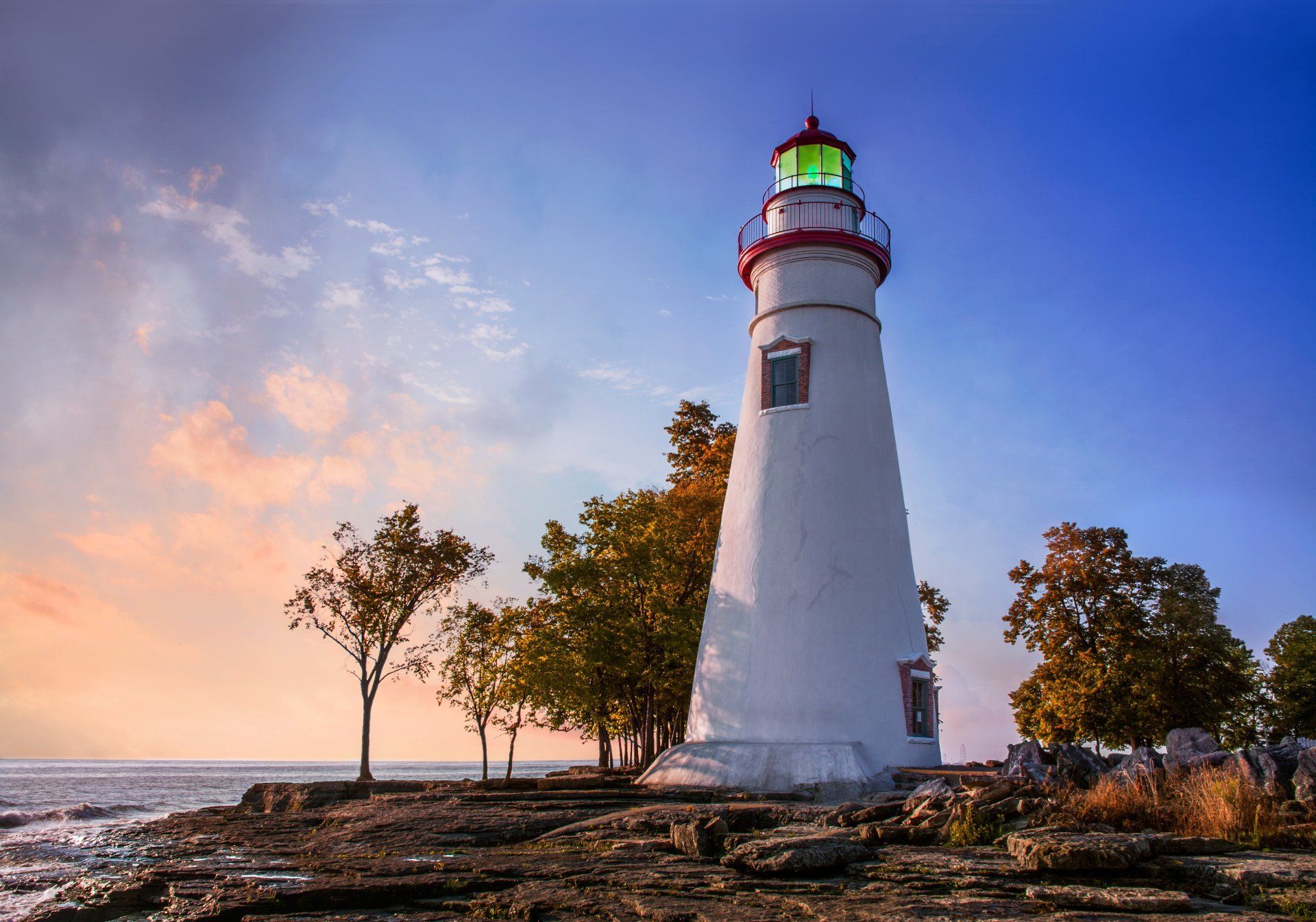 Marblehead Lighthouse, located near Cameo Pizza in Port Clinton, Ohio