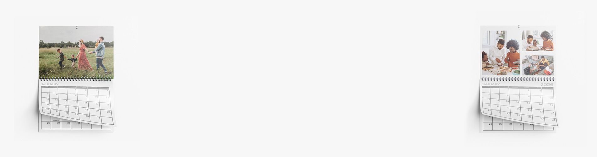 calendars on white background