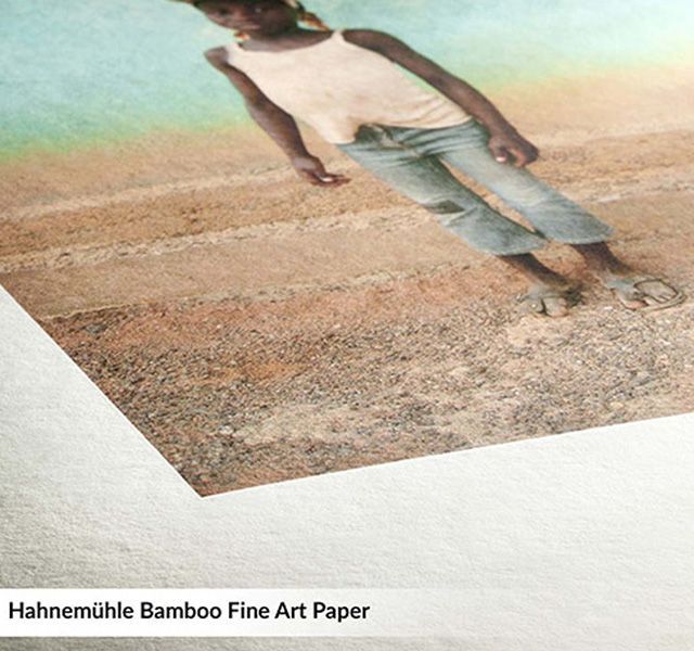 Hahnemühle Bamboo is the world’s first Fine Art inkjet paper made from 90% bamboo fibres, for a natural look and environmentally friendly paper production. 