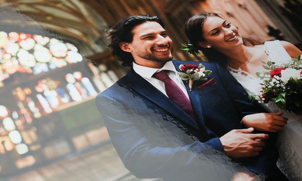 A glossy finish shadow print, laying flat on a white surface, depicting a newly married couple.