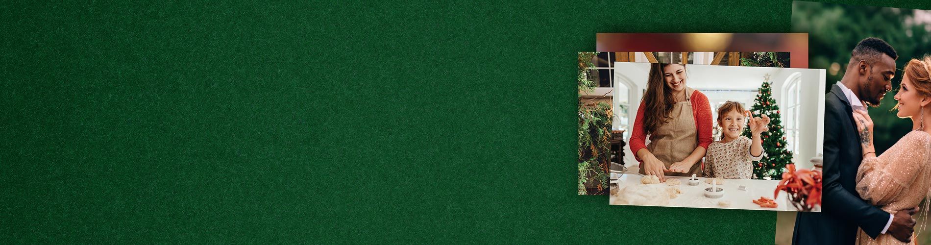 photo prints on green background