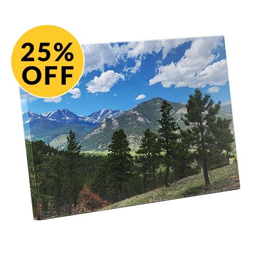 Colorado mountain landscape printed on canvas