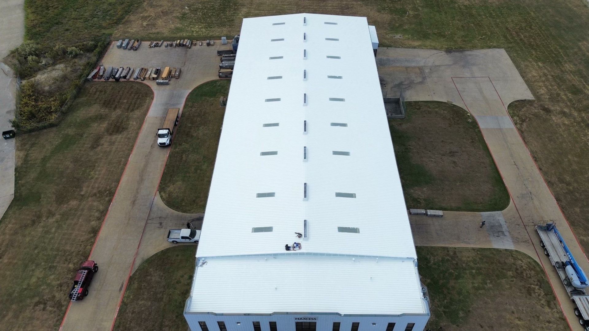 Silicone roof membrane application in Mansfield, TX