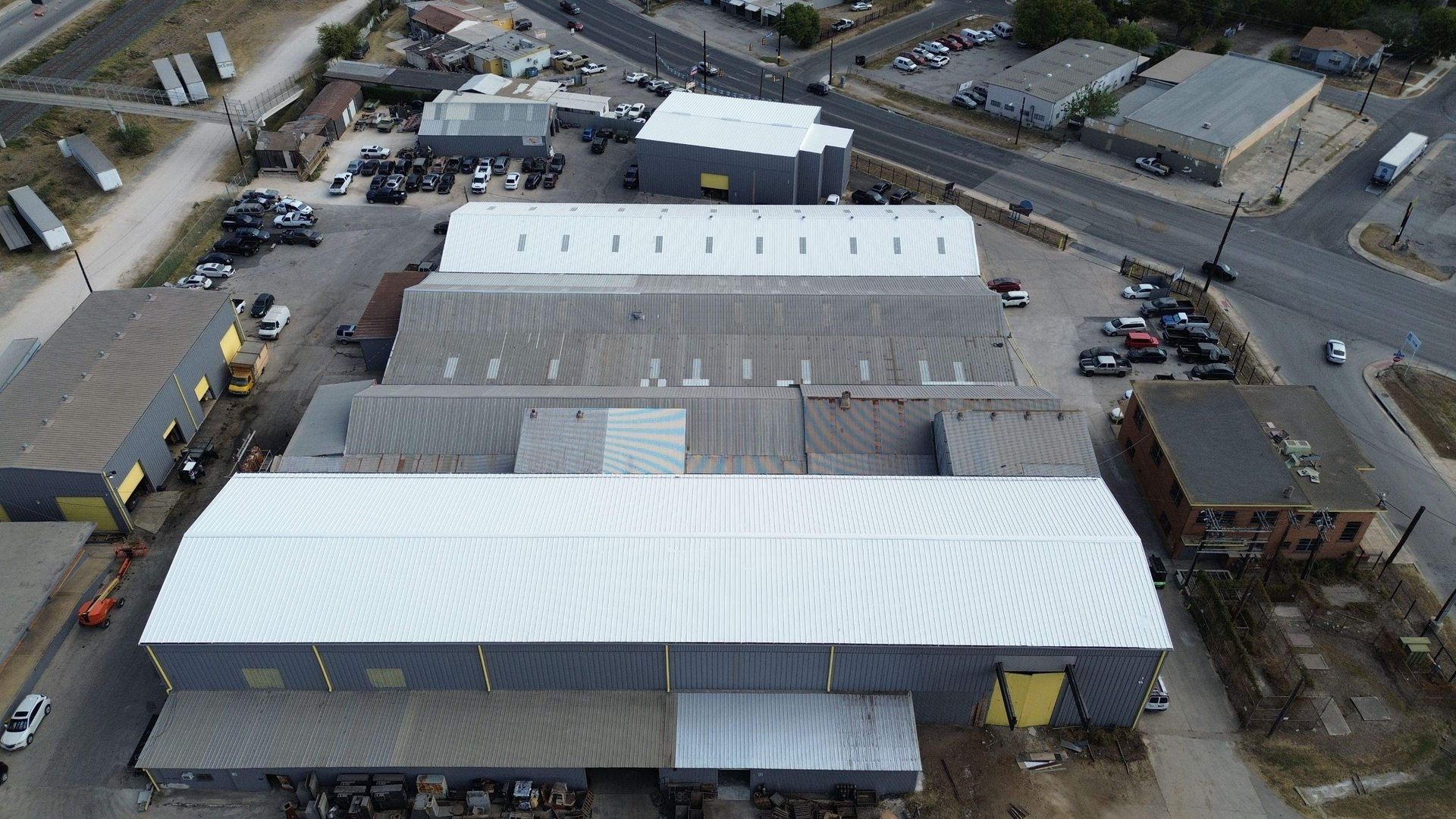 Restored roof with silicone coating in San Antonio