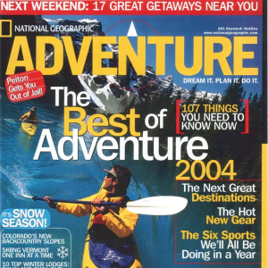 The cover of a national geographic adventure magazine