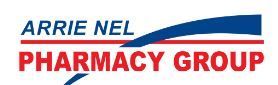 A logo for the Arrie Nel Pharmacy Group, another satisfied Steyn's Plumbing customer.