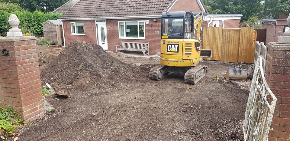 Preparing a driveway in Shropshire for gravel surfacing