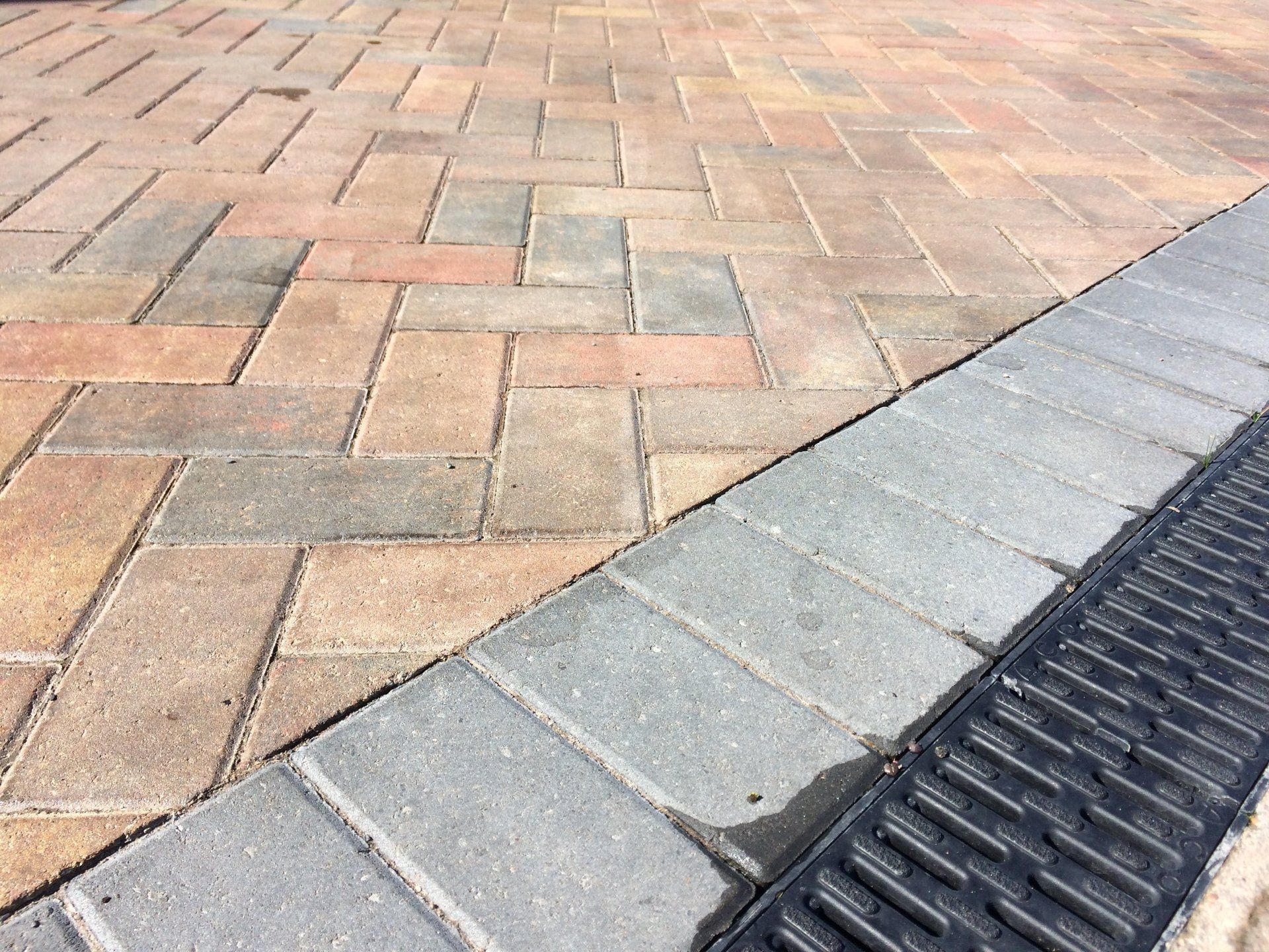 Block paving edging and drainage channels
